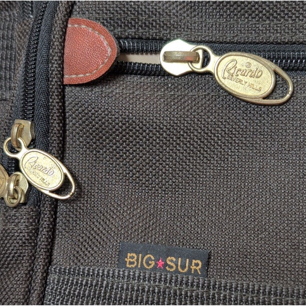 Ricardo Beverly Hills Big Sur Messenger Bag Black Nylon Locking Compartments - Picture 3 of 10